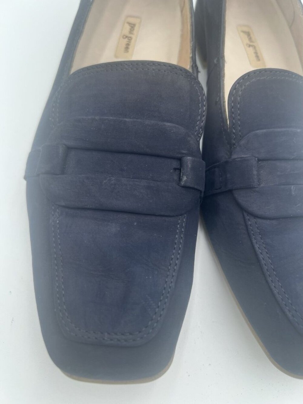 Paul Green Ramona Loafers 10 Navy Suede Slip On Flats Austria Soft Leather EUC - Picture 3 of 16